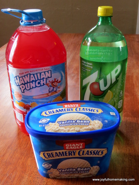 punch with icecream, Punch with Vanilla Ice-Cream, Joyful Homemaking