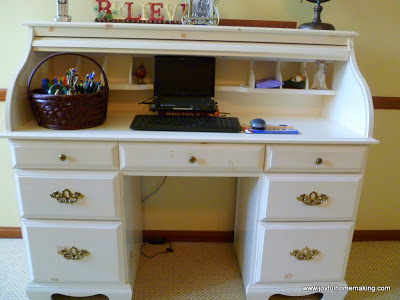 , Update a Desk with Spray Paint, Joyful Homemaking