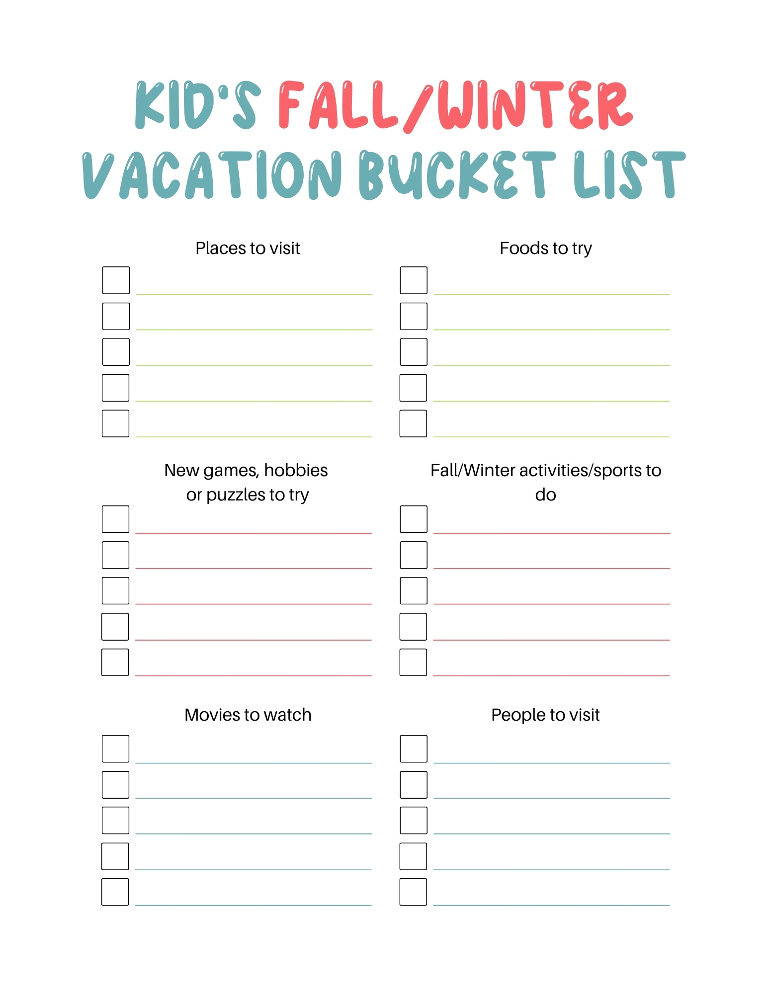 , Kid’s Printable Year-Around Vacation Packing Checklists, Joyful Homemaking