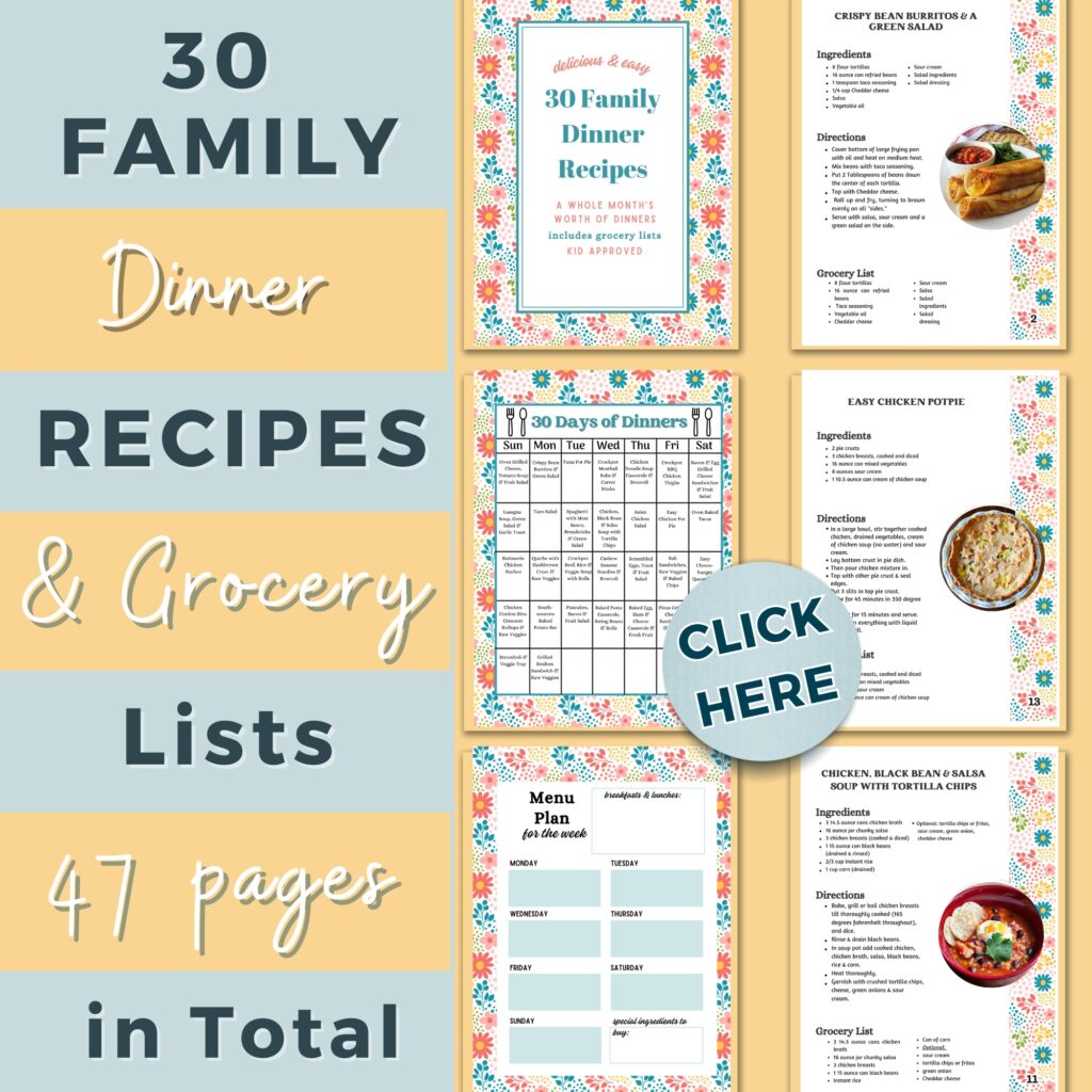 30 family dinners ad