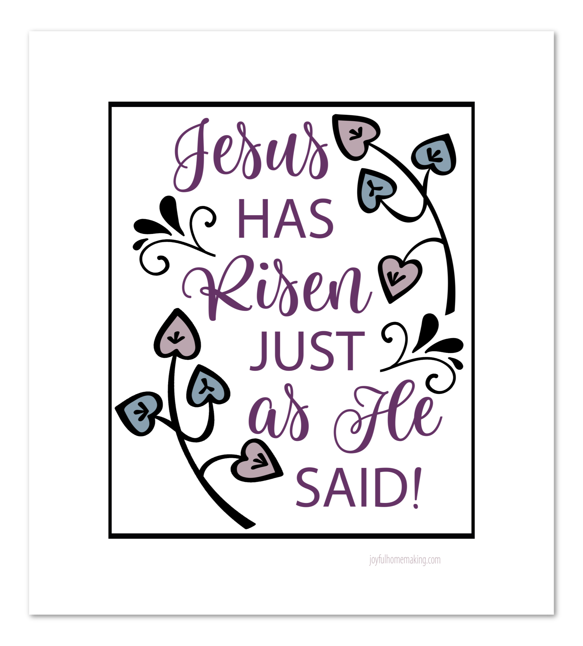 Free Printable Easter Message – Joyful Homemaking