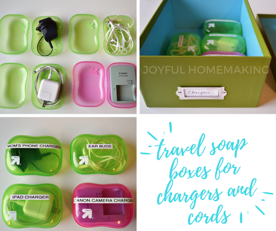 Organize chargers and cords, Organize Your Chargers and Cords, Joyful Homemaking