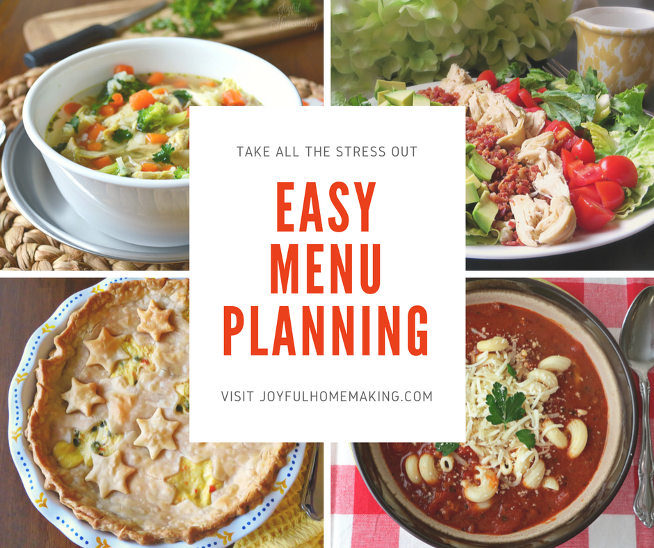 Easy Menu Planning, Easy Menu Planning: Family Favorites, Joyful Homemaking