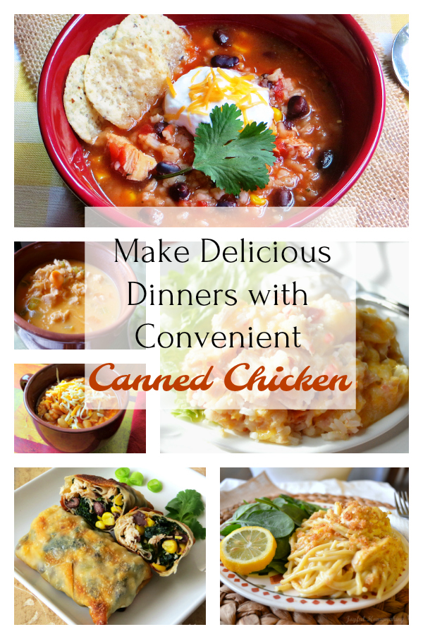 Menu Plan Using Canned Chicken Breast Joyful Homemaking