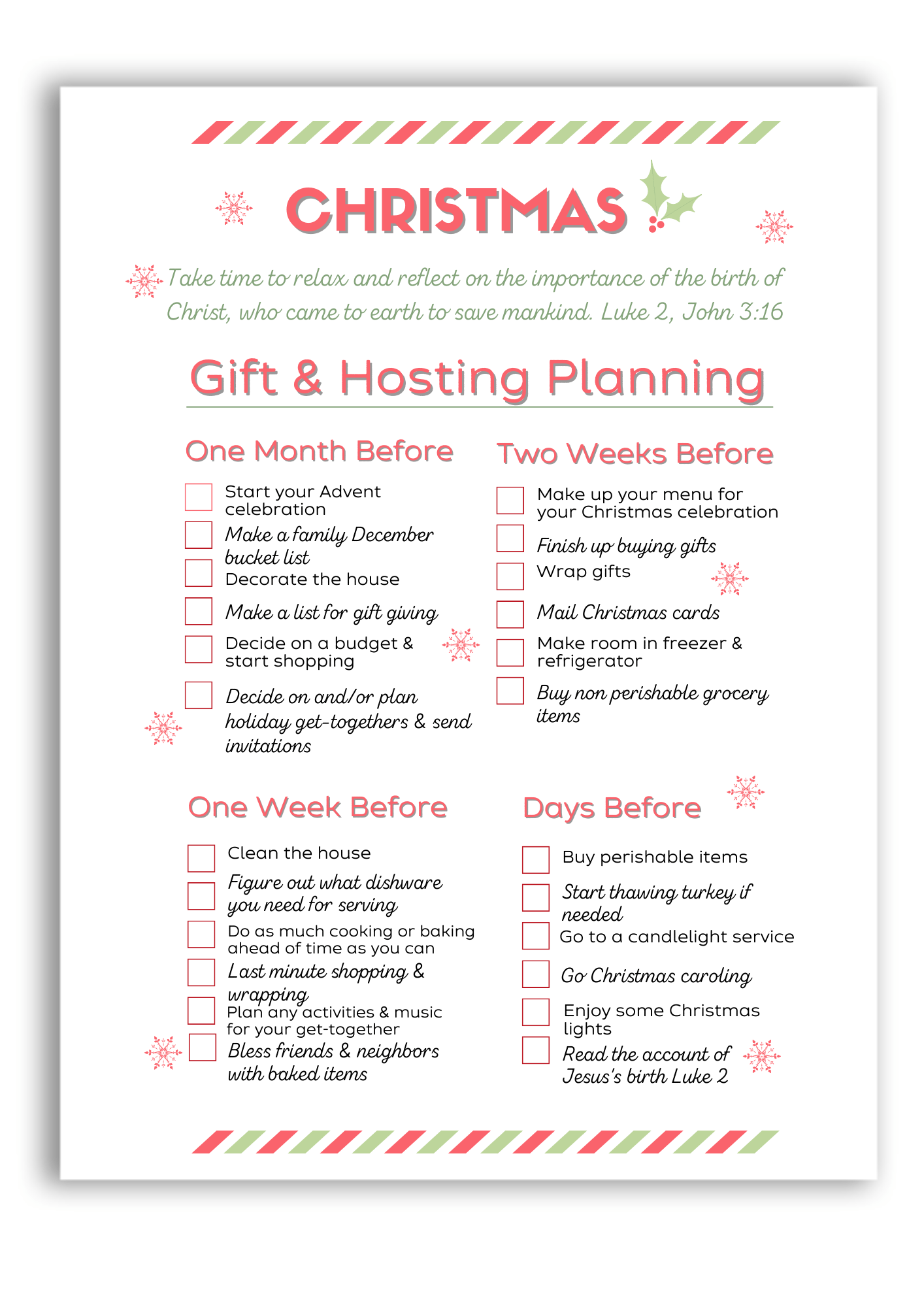 Printable Christmas Gift Hostess planner Joyful Homemaking