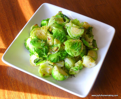 brussel sprouts, Delicious Sides, Roasted Potatoes and Brussel Sprouts, Joyful Homemaking