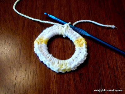 crocheted scrunchie, Easy Crochet Scrunchie, Joyful Homemaking