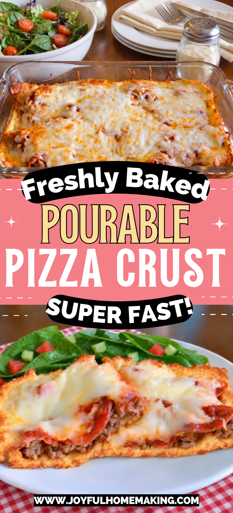 , Pizza with a Quick Pourable Crust, Joyful Homemaking