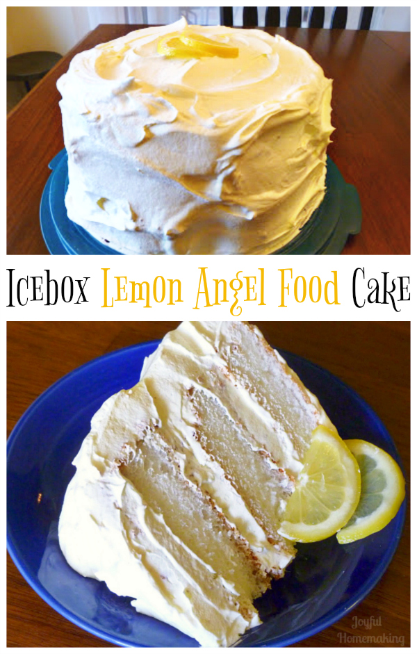lemon angel food cake, Icebox Lemon Angel Food Cake, Joyful Homemaking