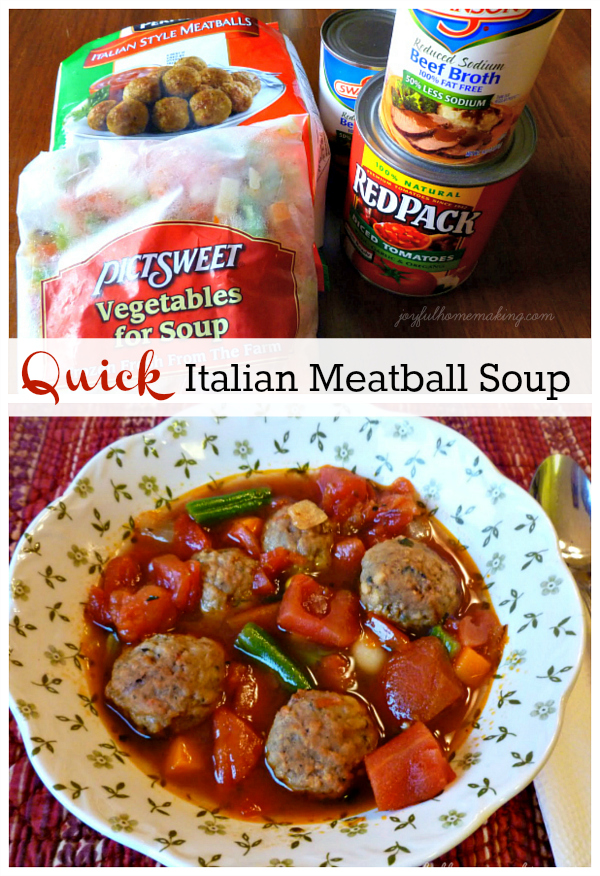 italian meatball soup, Quick Italian Meatball Soup, Joyful Homemaking