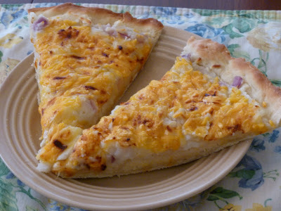 perogie pizza, Garlic Mashed Potato Pizza, Joyful Homemaking