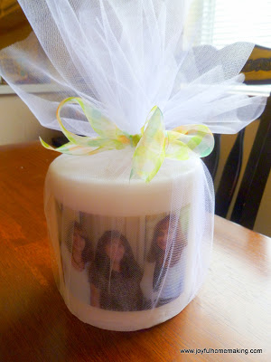 photo transfer on a candle, Photo Transfer onto a Candle, Joyful Homemaking