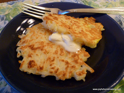 potato pancakes, Potato Pancakes Two Ways, Joyful Homemaking