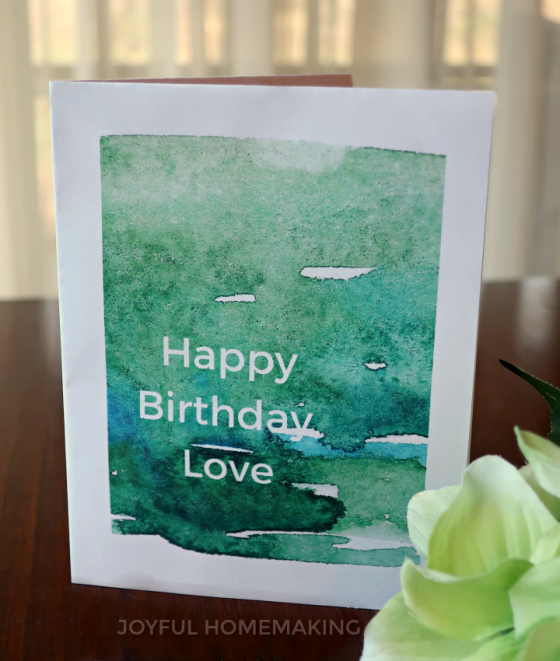 Printable Birthday Card and Envelope – Joyful Homemaking
