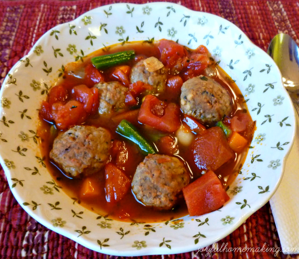 italian meatball soup, Quick Italian Meatball Soup, Joyful Homemaking