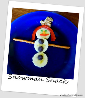 edible snowman, Snowman Kid Fun, Joyful Homemaking