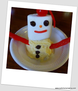 edible snowman, Snowman Kid Fun, Joyful Homemaking