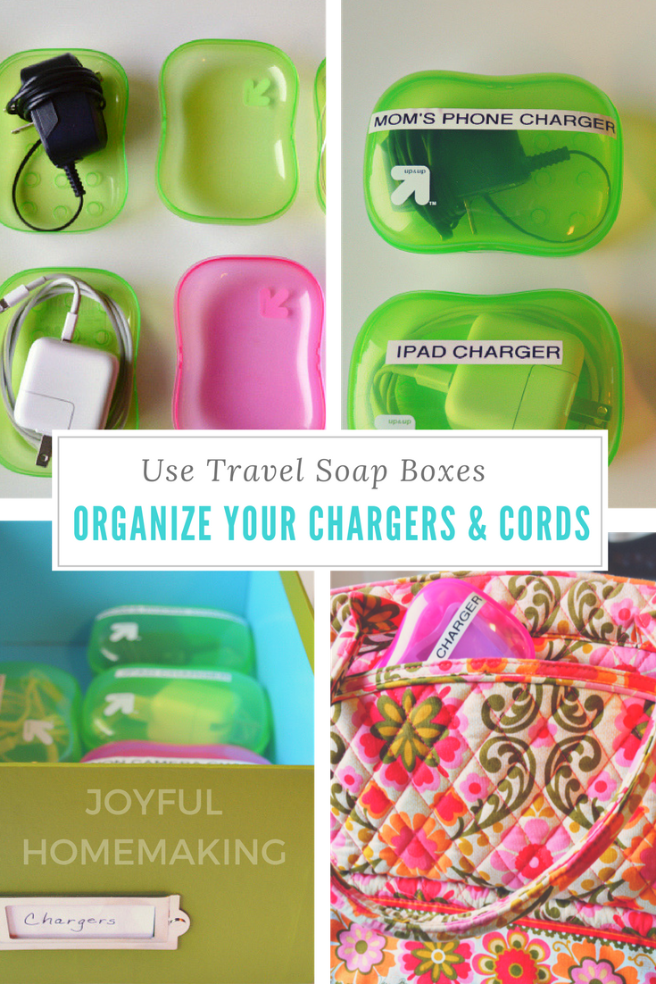 Organize chargers and cords, Organize Your Chargers and Cords, Joyful Homemaking
