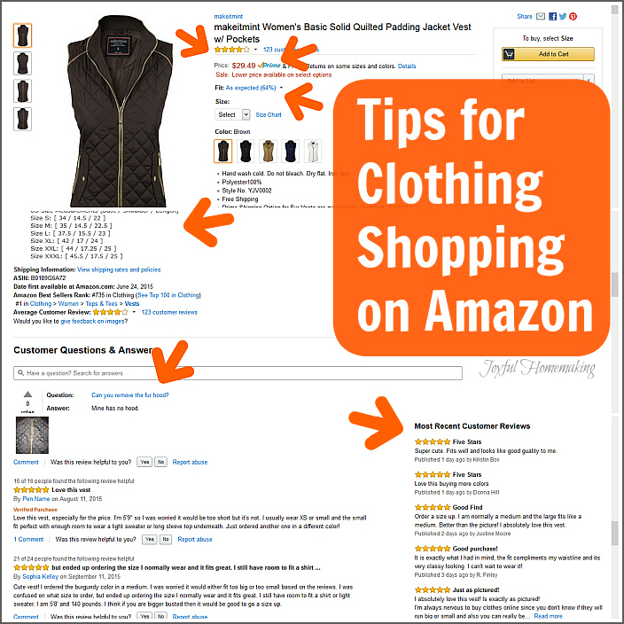 Tips for Clothing Shopping on Amazon, Tips for Clothing Shopping on Amazon, Joyful Homemaking