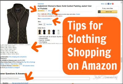 Tips for Clothing Shopping on Amazon
