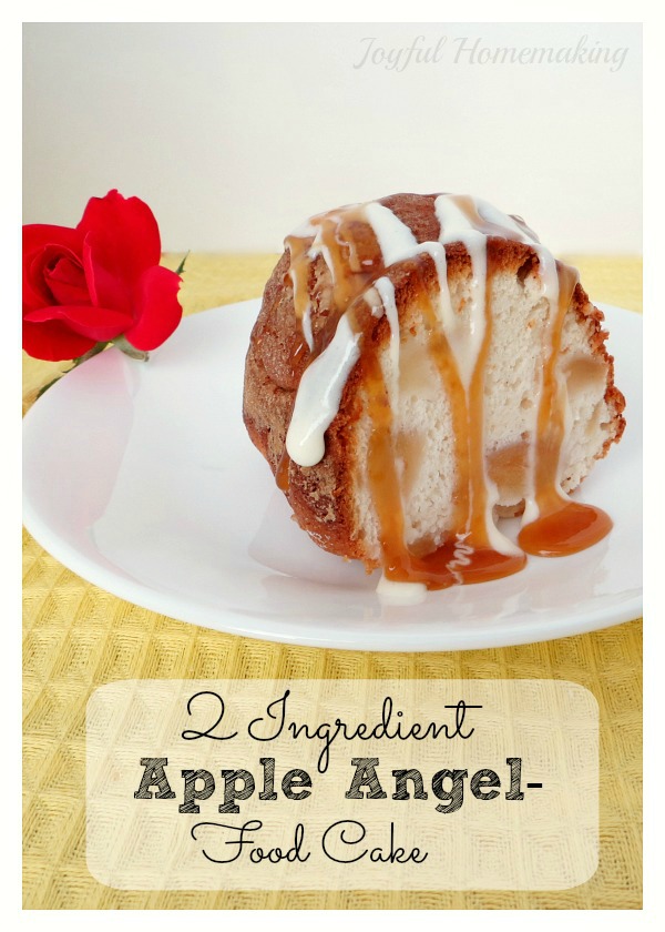 apple angel food cake, 2 Ingredient Apple Angel Food Cake, Joyful Homemaking