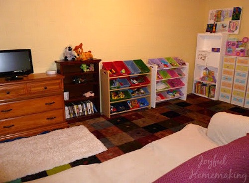 , Organizing the Basement Play Area, Joyful Homemaking