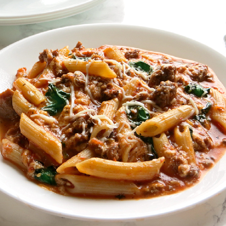 Beef and Spinach Pasta