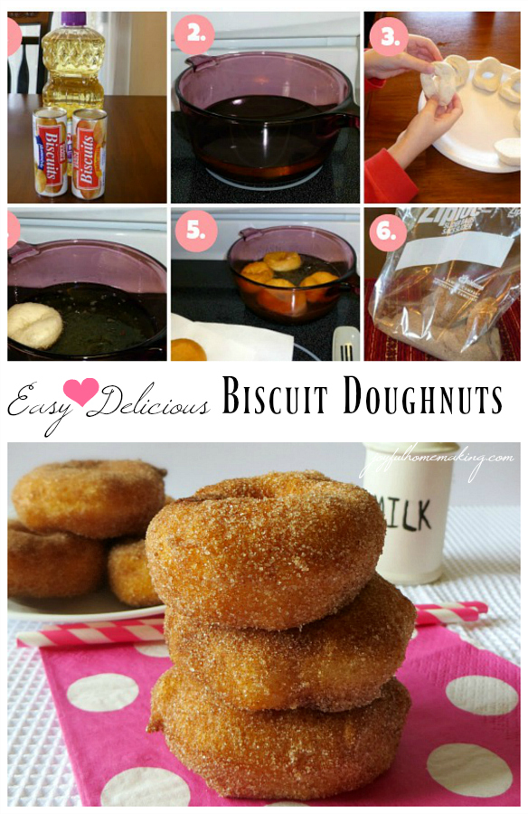 biscuit doughnuts, Quick and Easy Doughnuts, Joyful Homemaking