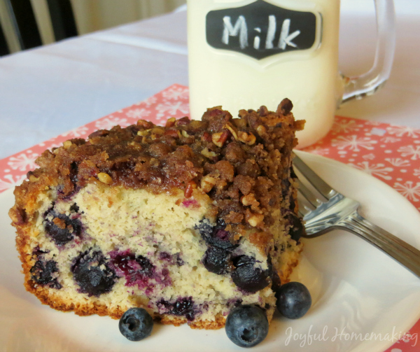 blueberry coffee cake, Scrumptious Blueberry Coffee Cake, Joyful Homemaking
