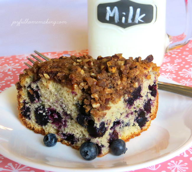 blueberry coffee cake, Scrumptious Blueberry Coffee Cake, Joyful Homemaking