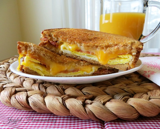 grilled cheese, Grilled Cheese Breakfast Sandwich, Joyful Homemaking