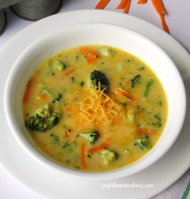 Easy Cheddar Broccoli Soup