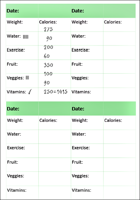 , Free Printable Calorie Counter &#038; Fitness Tracker, Joyful Homemaking