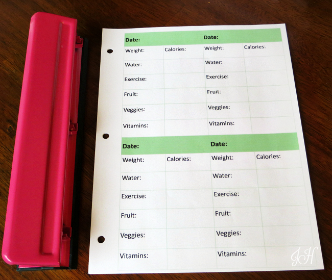 calorie counting chart printable