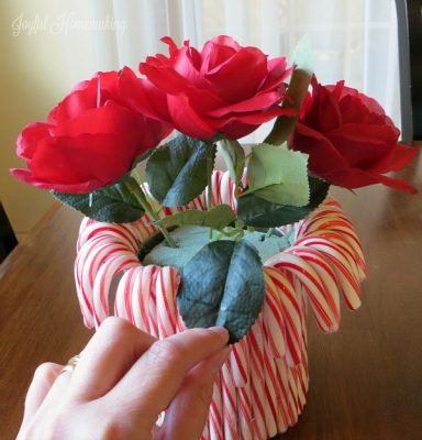 Beautiful Candy Cane Vase Flower Arrangement – Joyful Homemaking