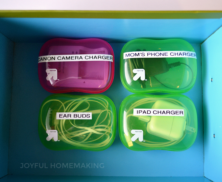 Organize chargers and cords, Organize Your Chargers and Cords, Joyful Homemaking