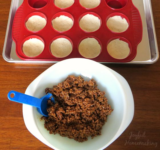 cheeseburger biscuit, Cheeseburger Cups, Joyful Homemaking