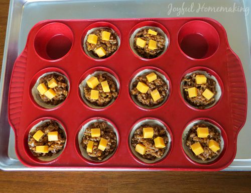 cheeseburger biscuit, Cheeseburger Cups, Joyful Homemaking