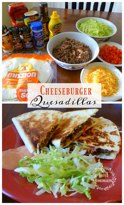 Cheeseburger Quesadillas Cheeseburger Quesadillas, Easy Cheeseburger Quesadillas, Joyful Homemaking