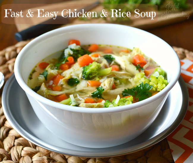 chicken rice soup, Fast and Easy Chicken Soup, Joyful Homemaking