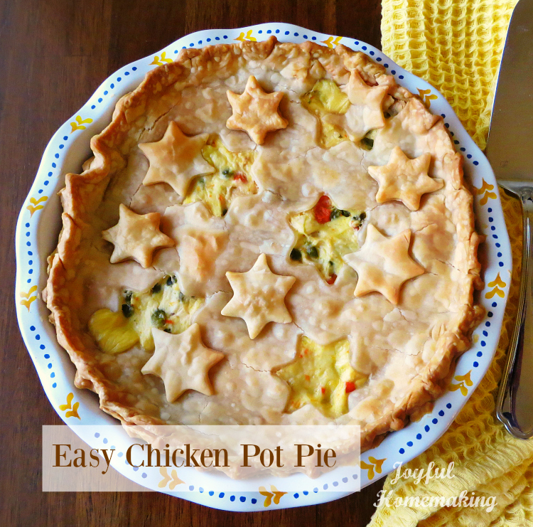 Chicken Pot Pie, Easy Chicken Pot Pie Recipe: 5 Ingredient Comfort Food, Joyful Homemaking