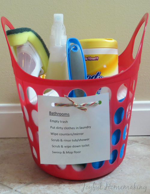 chore kits, Chore Kits with Printable, Joyful Homemaking