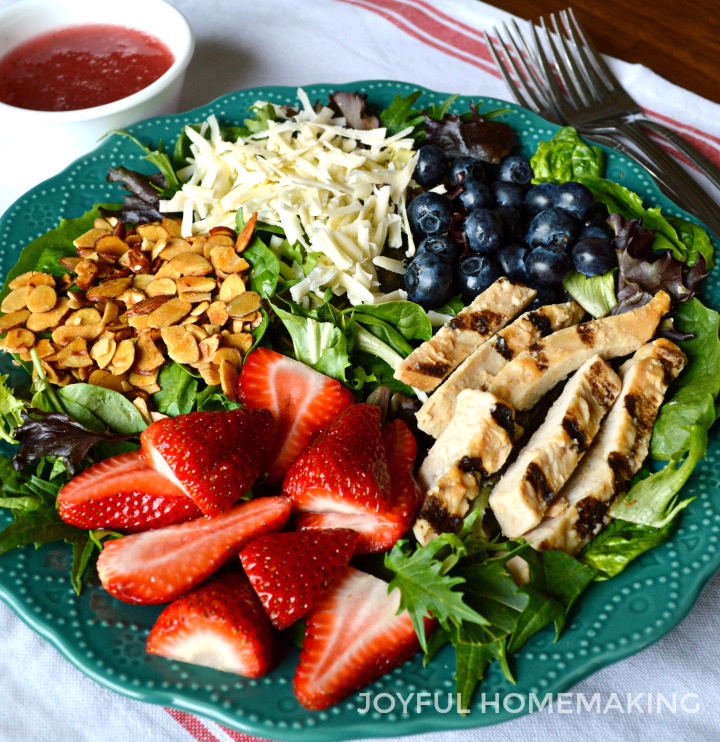 Berry Almond Chicken Salad, Berry Almond Chicken Salad, Joyful Homemaking