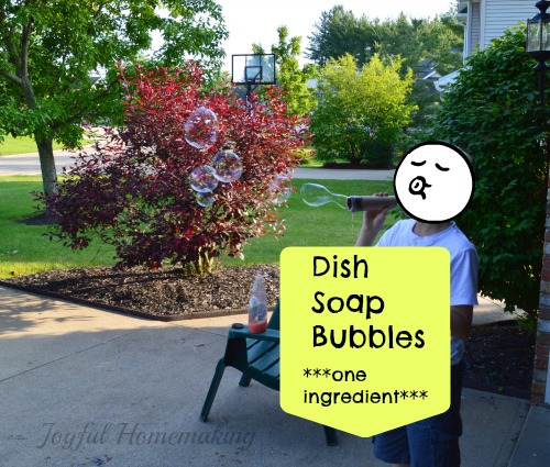 , Dish Soap Bubbles, Joyful Homemaking