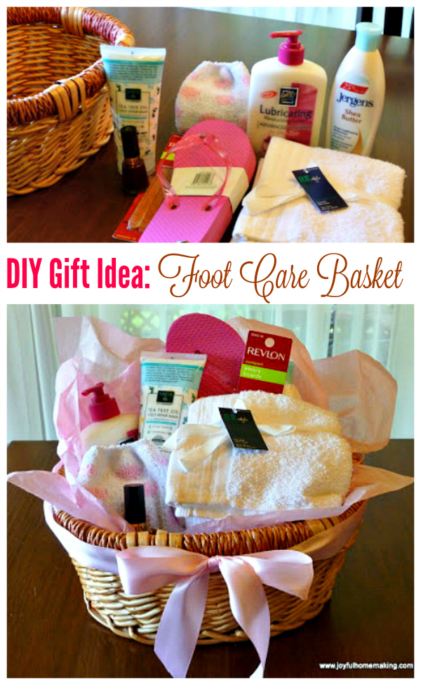 gift idea foot care gift basket, Gift Idea for Mother&#8217;s Day, Joyful Homemaking