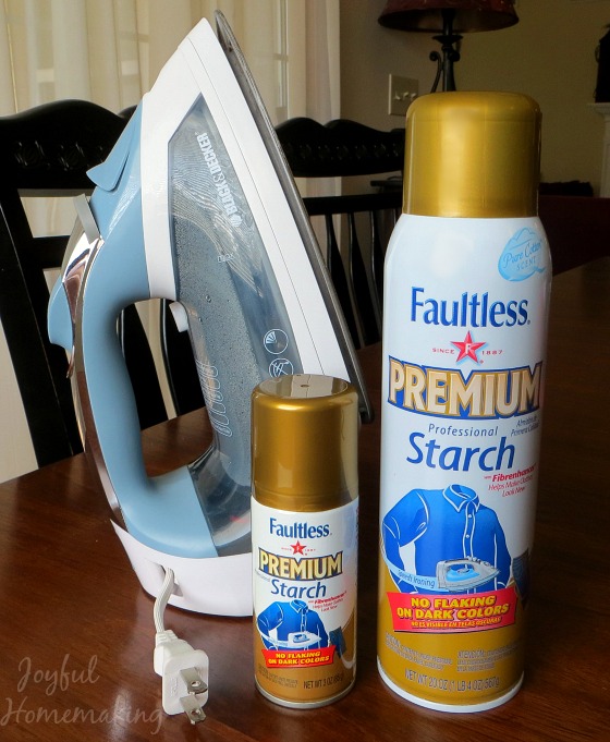 using starch to iron, Faultless Starch and My Ironing Routine, Joyful Homemaking