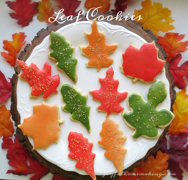 leaf cookies with fall colors, Leaf Cookies with Autumn Colors, Joyful Homemaking