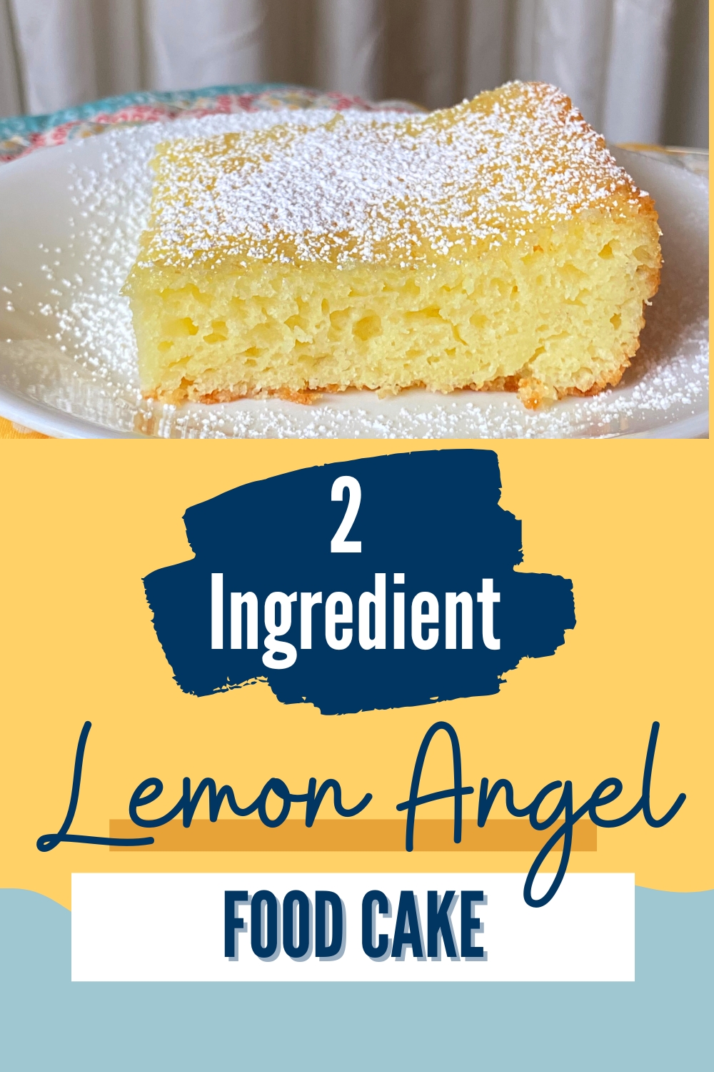, 2 Ingredient Lemon Angel Food Cake, Joyful Homemaking
