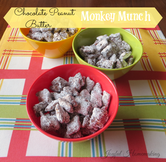 monkey munch, &quot;Monkey Food&quot;, Joyful Homemaking