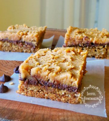 Oatmeal Peanut Butter Chocolate Cookie Bars